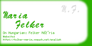 maria felker business card